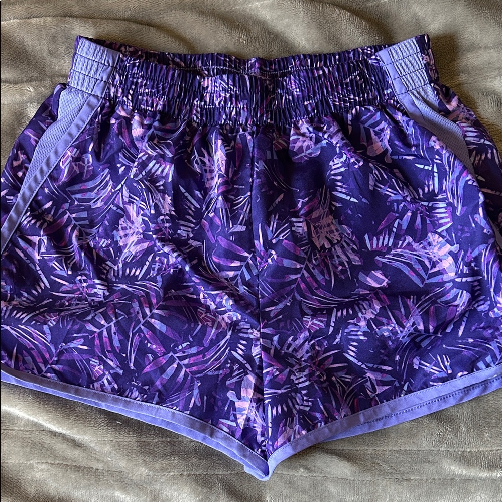 Champion Girls Purple Patterned Athletic Shorts size L (10/12)